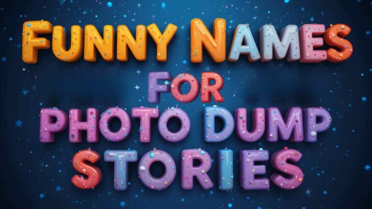 funny names for photo dump stories