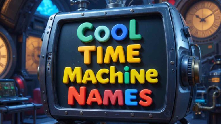 cool time machine names